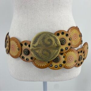 Brown and Gold Ornate Steampunk Belt